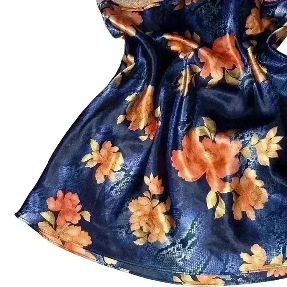 Y2K Blue Snake Print Pink Slip - Picture 3 of 6